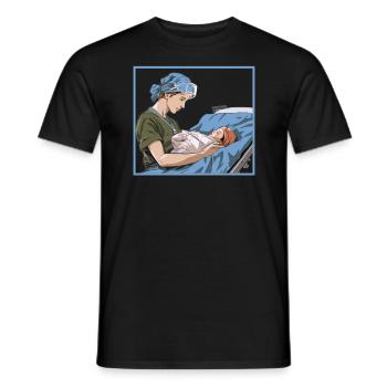 Examinierte Krankenschwester Medizinische Medizin Neugeborene Krankenschwester - Männer T-Shirt - Schwarz - Vorne - AI Model Male 178 light (178cm)