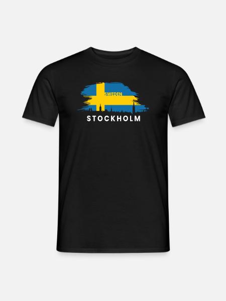 Suède Suède Suède Stockholm - T-shirt homme - noir