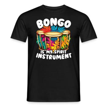 Bongospieler Musikinstrument Musiker - Männer T-Shirt - Schwarz - Vorne - AI Model Male 178 light (178cm)