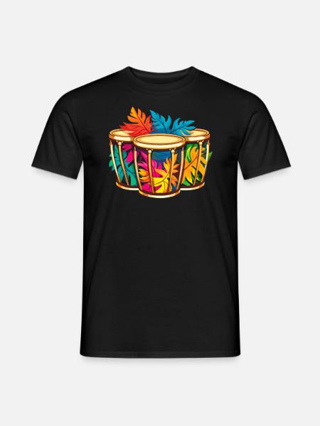 Bongo Player Musicien d’instrument de musique - T-shirt homme - noir
