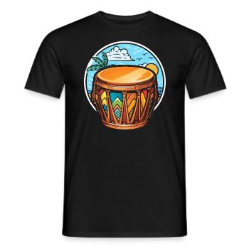 Bongospieler Musikinstrument Musiker - Männer T-Shirt - Schwarz - Vorne - AI Model Male 178 light (178cm)