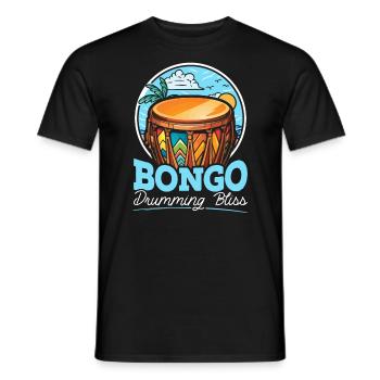 Bongospieler Musikinstrument Musiker - Männer T-Shirt - Schwarz - Vorne - AI Model Male 178 light (178cm)