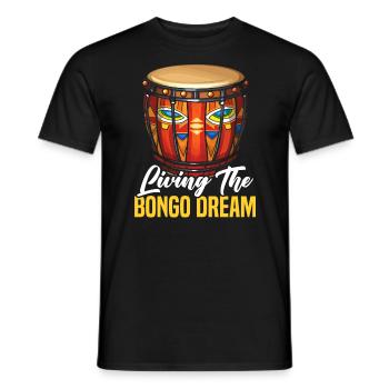 Bongospieler Musikinstrument Musiker - Männer T-Shirt - Schwarz - Vorne - AI Model Male 178 light (178cm)