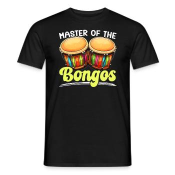 Bongospieler Musikinstrument Musiker - Männer T-Shirt - Schwarz - Vorne - AI Model Male 178 light (178cm)