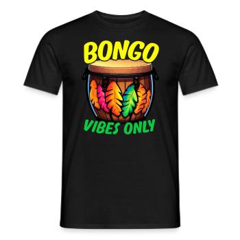 Bongospieler Musikinstrument Musiker - Männer T-Shirt - Schwarz - Vorne - AI Model Male 178 light (178cm)