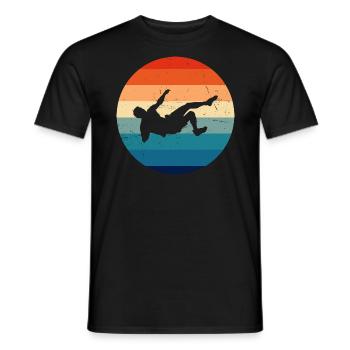 Climbing Boulder Climbing Bouldering Women - Men's T-Shirt - black - Front - AI Model Male 178 light (178cm)
