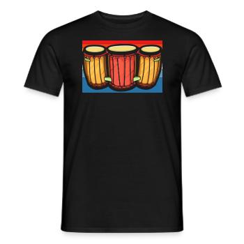 Bongospieler, Musikinstrumentenmusiker - Männer T-Shirt - Schwarz - Vorne - AI Model Male 178 light (178cm)