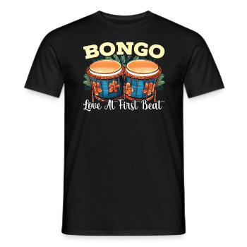 Bongospieler, Musikinstrumentenmusiker - Männer T-Shirt - Schwarz - Vorne - AI Model Male 178 light (178cm)