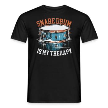 Snare Drum Musical Instrument Musician Drummer - Men's T-Shirt - black - Front - AI Model Male 178 light (178cm)