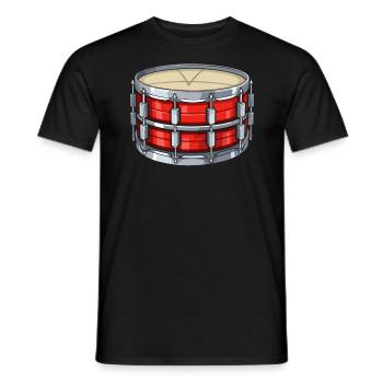 Snare Drum Musical Instrument Musician Drummer - Men's T-Shirt - black - Front - AI Model Male 178 light (178cm)