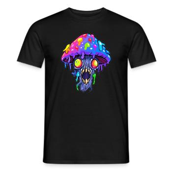 Trippant Zombie Art Psychédélique EDM Festival Rave - T-shirt homme - noir - Devant - AI Model Male 178 light (178cm)