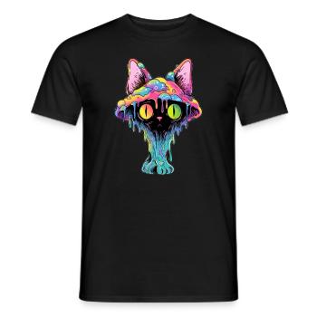 Psychedelic Festival DJ EDM Party Trippy - Men's T-Shirt - black - Front - AI Model Male 178 light (178cm)