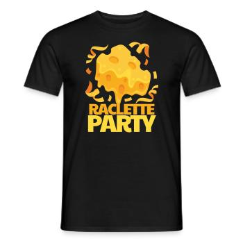 Raclette Party Cheese Enjoyment - Men's T-Shirt - black - Front - AI Model Male 178 light (178cm)