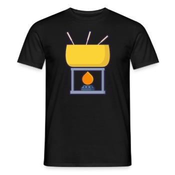 Fondue Topf Käsefondue Weihnachtsessen - Männer T-Shirt - Schwarz - Vorne - AI Model Male 178 light (178cm)