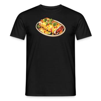 Enchilada Lover Mexican Food Mexico Cuisine Foodie - Men's T-Shirt - black - Front - AI Model Male 178 light (178cm)
