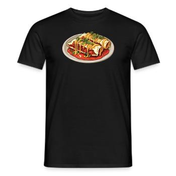Enchilada Lover Mexican Food Mexico Cuisine Foodie - Men's T-Shirt - black - Front - AI Model Male 178 light (178cm)