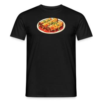 Enchilada Lover Mexican Food Mexico Cuisine Foodie - Men's T-Shirt - black - Front - AI Model Male 178 light (178cm)
