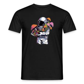 Tekk Party Psychedelic Festival Mushroom Art EDM - Men's T-Shirt - black - Front - AI Model Male 178 light (178cm)