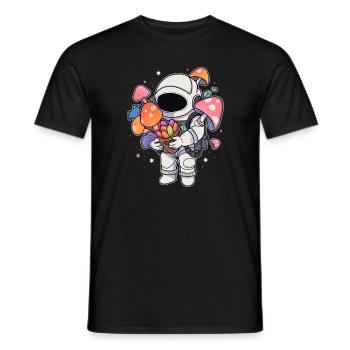 Tekk Party Mignon Astronaute Raver Vacances d’été DJ - T-shirt homme - noir - Devant - AI Model Male 178 light (178cm)