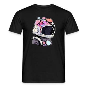 Trippy Forest Rave Psychedelic Astronaut EDM Rave - Männer T-Shirt - Schwarz - Vorne - AI Model Male 178 light (178cm)