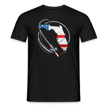 Pêche en Floride - T-shirt homme - noir - Devant - AI Model Male 178 light (178cm)