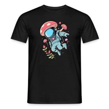 Trippy Spaceman EDM Forest Festival Astronaute Rave - T-shirt homme - noir - Devant - AI Model Male 178 light (178cm)
