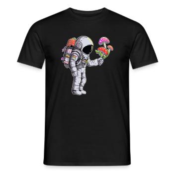 Mignon Trippy Astronaute EDM Rave DJ psychédélique - T-shirt homme - noir - Devant - AI Model Male 178 light (178cm)
