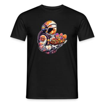 Tekk Rave Cute Astronaut EDM Summer Festival - Men's T-Shirt - black - Front - AI Model Male 178 light (178cm)