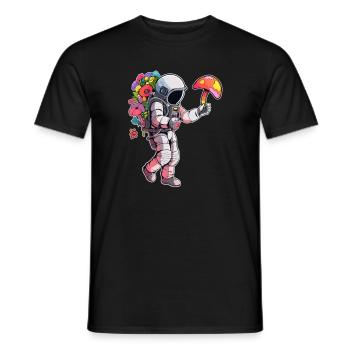 EDM Rave Trippy Spaceman Psychedelic Festival - T-shirt homme - noir - Devant - AI Model Male 178 light (178cm)