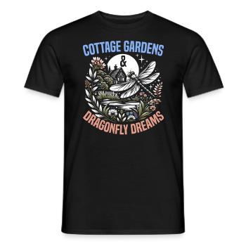 Cottagecore Esthétique Libellule Amante Gobelin - T-shirt homme - noir - Devant - AI Model Male 178 light (178cm)