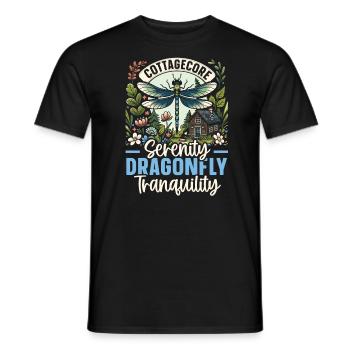 Cottagecore Esthétique Libellule Amante Gobelin - T-shirt homme - noir - Devant - AI Model Male 178 light (178cm)