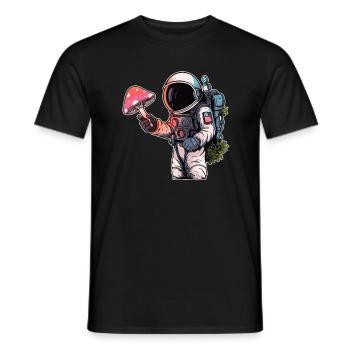 Psychédélique Spaceman Trippy EDM Festival Tekk Rave - T-shirt homme - noir - Devant - AI Model Male 178 light (178cm)