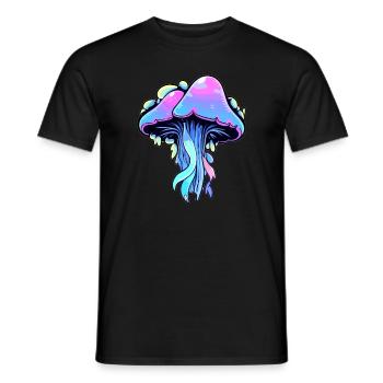 Trippy Méduse Psychédélique Festival EDM Rave - T-shirt homme - noir - Devant - AI Model Male 178 light (178cm)