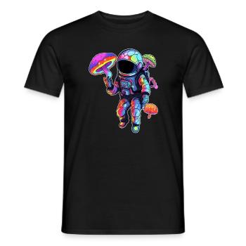 Festival de musique Trippy Astronaute EDM Rave - T-shirt homme - noir - Devant - AI Model Male 178 light (178cm)