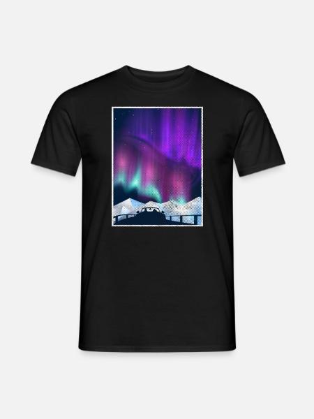 Aurores boréales - T-shirt homme - noir