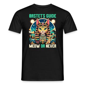 Bastet Déesse égyptienne Égypte Pyramide Égypte - T-shirt homme - noir - Devant - AI Model Male 178 light (178cm)