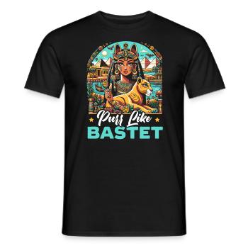 Bastet Déesse égyptienne Égypte Pyramide Égypte - T-shirt homme - noir - Devant - AI Model Male 178 light (178cm)