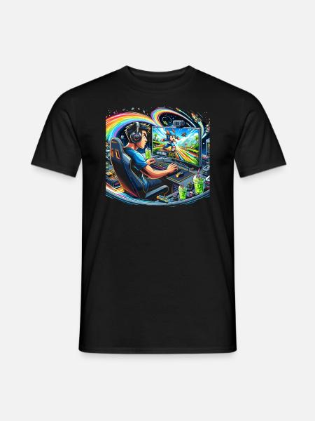 Speedrunning Videospieler Gamer Gaming - Männer T-Shirt - Schwarz