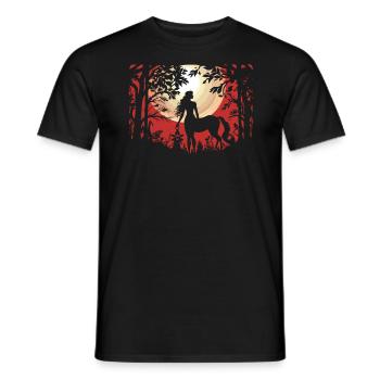 Centaure, créature mythique, mythologie grecque - T-shirt homme - noir - Devant - AI Model Male 178 light (178cm)