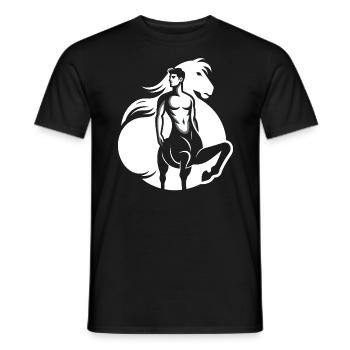 Centaure, créature mythique, mythologie grecque - T-shirt homme - noir - Devant - AI Model Male 178 light (178cm)