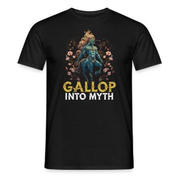 Centaure, créature mythique, mythologie grecque - T-shirt homme - noir - Devant - AI Model Male 178 light (178cm)