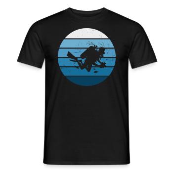 Plongeur Hommes Plongée sous-marine Plongée libre Plongée - T-shirt homme - noir - Devant - AI Model Male 178 light (178cm)