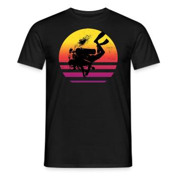 Scuba Diver Free Dive Scuba Taucher Diver - Men's T-Shirt - black - Front - AI Model Male 178 light (178cm)