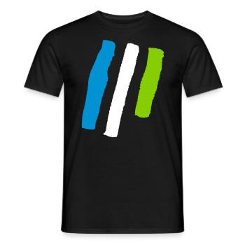 Décoration de rayures VECTEUR - T-shirt homme - noir - Devant - AI Model Male 178 light (178cm)