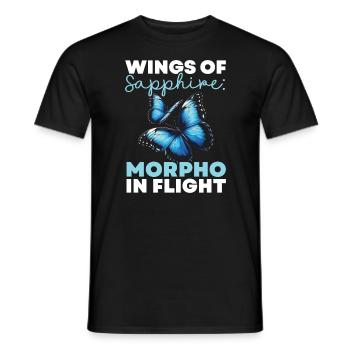 Schmetterling Liebhaber Insektenkäfer Blau Morpho Schmetterling - Männer T-Shirt - Schwarz - Vorne - AI Model Male 178 light (178cm)