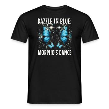 Butterfly Lover Insect Bug Blue Morpho Butterfly - Men's T-Shirt - black - Front - AI Model Male 178 light (178cm)