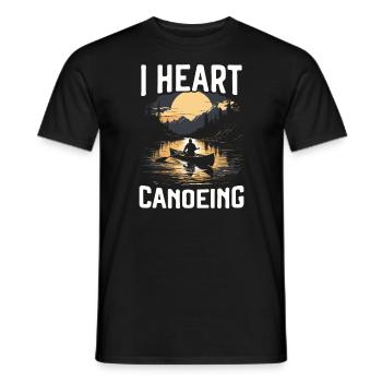 Kanufahren, Kajak, Wassersport, Tretboot, Bootfahren - Männer T-Shirt - Schwarz - Vorne - AI Model Male 178 light (178cm)
