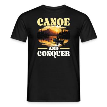 Kanufahren, Kajak, Wassersport, Tretboot, Bootfahren - Männer T-Shirt - Schwarz - Vorne - AI Model Male 178 light (178cm)