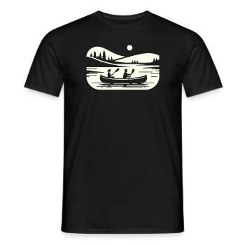 Kanufahren, Kajak, Wassersport, Tretboot, Bootfahren - Männer T-Shirt - Schwarz - Vorne - AI Model Male 178 light (178cm)