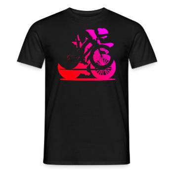 Women's Road Road Road Cyclists Road Bike Men - Men's T-Shirt - black - Front - AI Model Male 178 light (178cm)